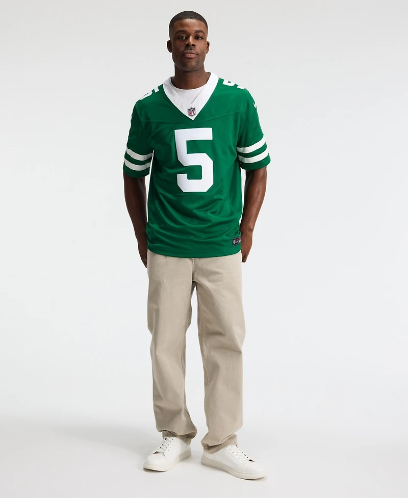 Nike Men's Garrett Wilson Green New York Jets Vapor F.u.s.e. Stitched Limited Jersey