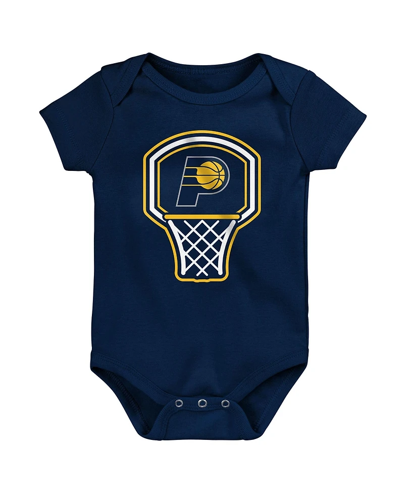 Outerstuff Baby Boys and Girls 3-Pack Indiana Pacers Littlest Player Bodysuit Set