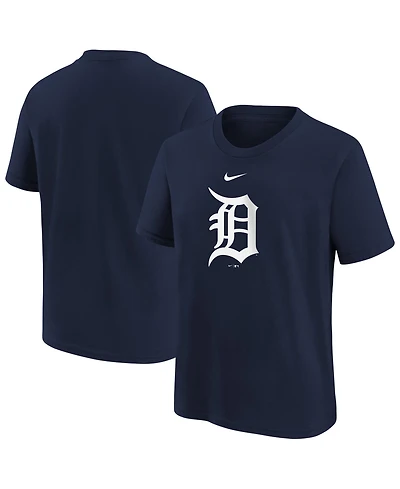 Nike Big Boys and Girls Navy Detroit Tigers Large Logo T-Shirt