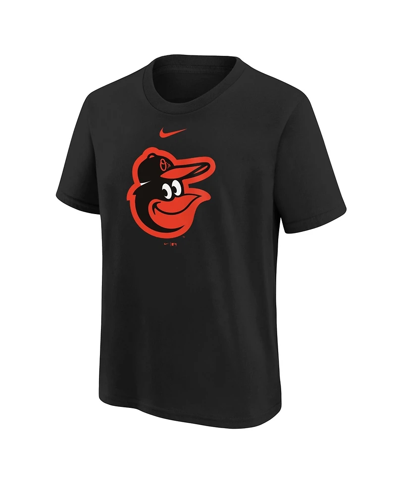 Nike Big Boys and Girls Black Baltimore Orioles Large Logo T-Shirt
