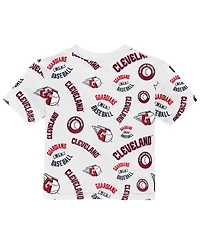 Outerstuff Toddler White Cleveland Guardians Run Down T-Shirt
