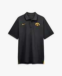 Nike Men's Black Iowa Hawkeyes 2026 Sideline Tour Dri-fit Polo Shirt
