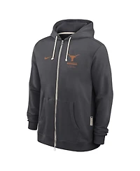 Nike Men's Anthracite Texas Longhorns 2026 Sideline Standard Issue Dri-fit Full-Zip Hoodie