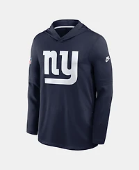 Nike Men's Navy New York Giants Sideline Dri-fit Long Sleeve Hooded T-Shirt