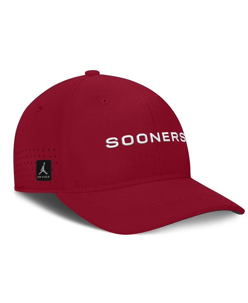 Jordan Men's Crimson Oklahoma Sooners Gameday Aerobill Swooshflex Dri-fit Hat