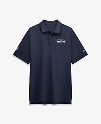 Nike Men's College Navy Seattle Seahawks Sideline Tour Dri-fit Polo Shirt
