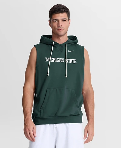 Nike Men's Green Michigan State Spartans 2026 Sideline Sleeveless Dri-fit Hoodie
