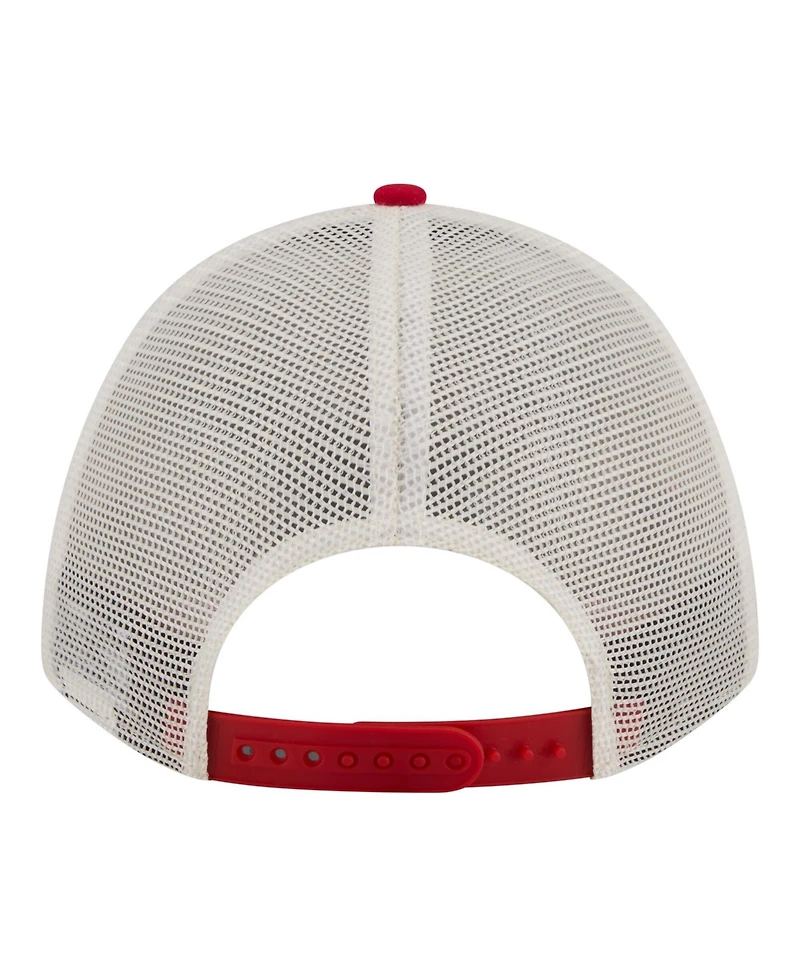 New Era Women's Cream/Red Kansas City Chiefs Retro A-Frame 9FORTY Adjustable Hat