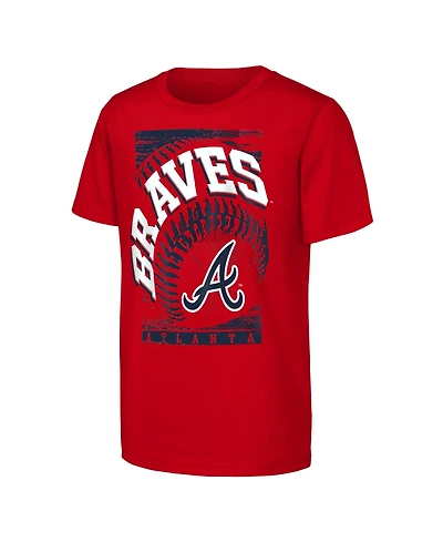 Outerstuff Big Boys and Girls Red Atlanta Braves Speed Pitch T-Shirt