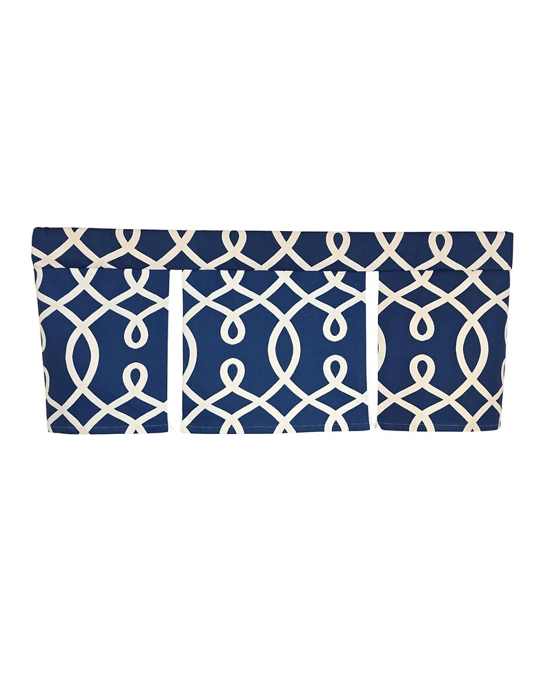 Rlf Home Oblique Pleated Window Valance 100% Cotton Rod Pocket