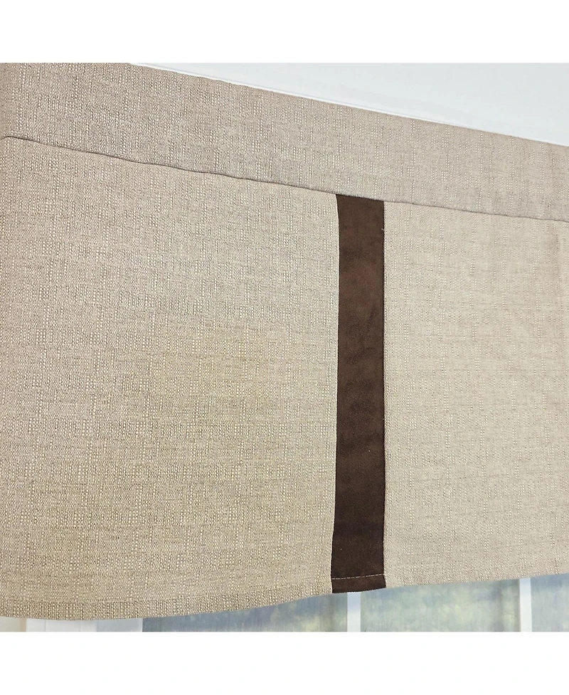 Rlf Home Denton Flat Line Window Valance Cotton Rod Pocket