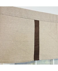 Rlf Home Denton Flat Line Window Valance Cotton Rod Pocket