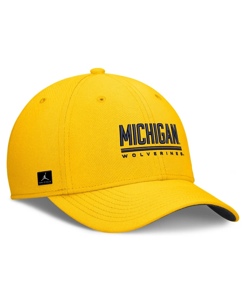 Jordan Men's Maize Michigan Wolverines Game Day Rise Swooshflex Hat