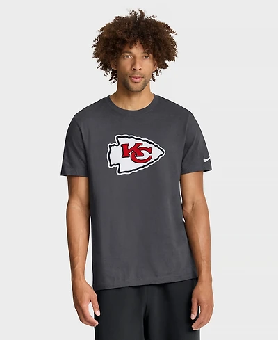 Nike Men's Anthracite Kansas City Chiefs Essential Logo T-Shirt