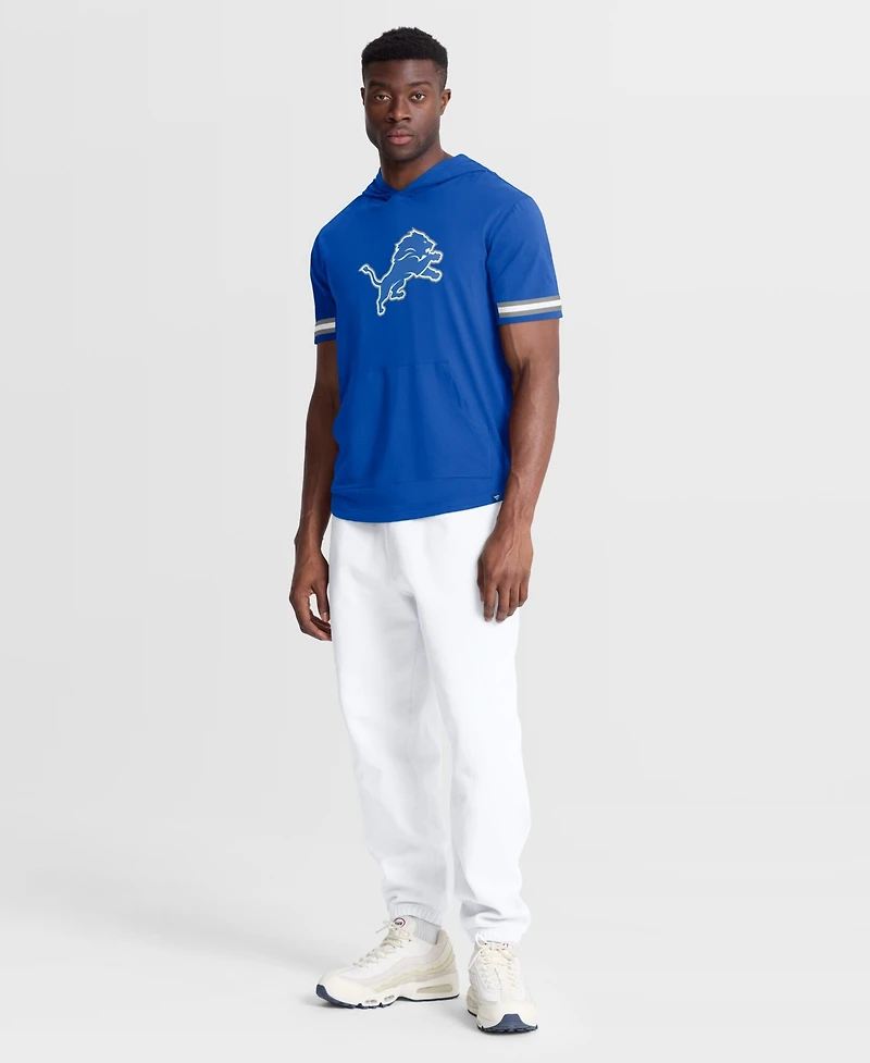Fanatics Men's Blue Detroit Lions Optimal Play Short Sleeve Hooded T-Shirt