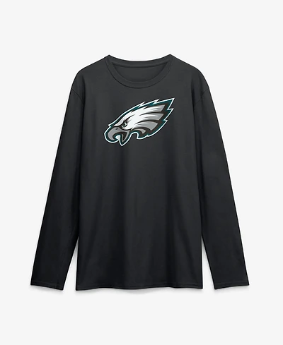 Logo Athletic Men's Black Philadelphia Eagles Primary Long Sleeve T-Shirt