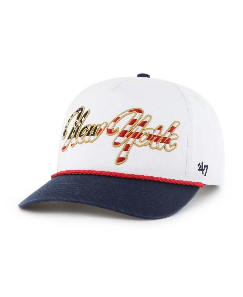 '47 Brand Men's White New York Jets Patriotic Overhand Hitch Adjustable Hat