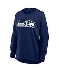 Fanatics Women's College Navy Seattle Seahawks Essential Long Sleeve T-Shirt