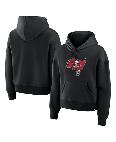 Fanatics Women's Black Tampa Bay Buccaneers Relaxed High Hip Essential Legacy Hoodie