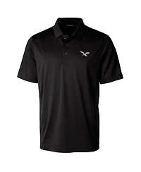 Cutter & Buck Men's Black Philadelphia Eagles Textured Stretch Short Sleeve Polo Shirt