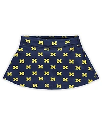ZooZatz Girls Toddler Navy Michigan Wolverines All-Over Print Tennis Skort
