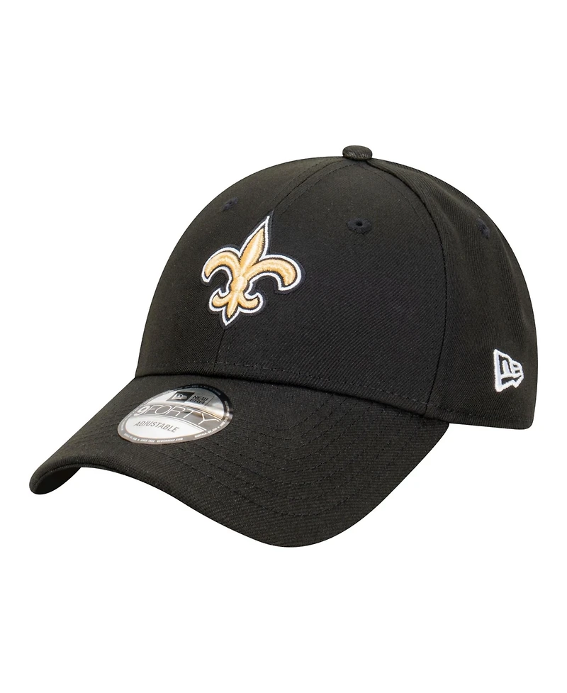 New Era Men's Black New Orleans Saints Core Team 9FORTY Adjustable Hat