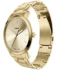 Fossil Men's Minimalist Three-Hand Gold-Tone Stainless Steel Watch 44mm
