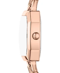 Fossil Women's Harlow Three-Hand Green Leather and Rose Gold-Tone Stainless Steel Watch 22mm