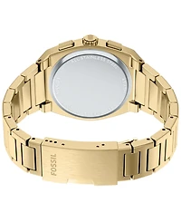 Fossil Men's Everett Chronograph Gold-Tone Stainless Steel Watch 44mm