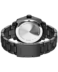 Fossil Men's Machine Three-Hand Date Black Stainless Steel Watch 41mm