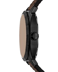 Fossil Men's Machine Three-Hand Date Brown Leather Watch 41mm