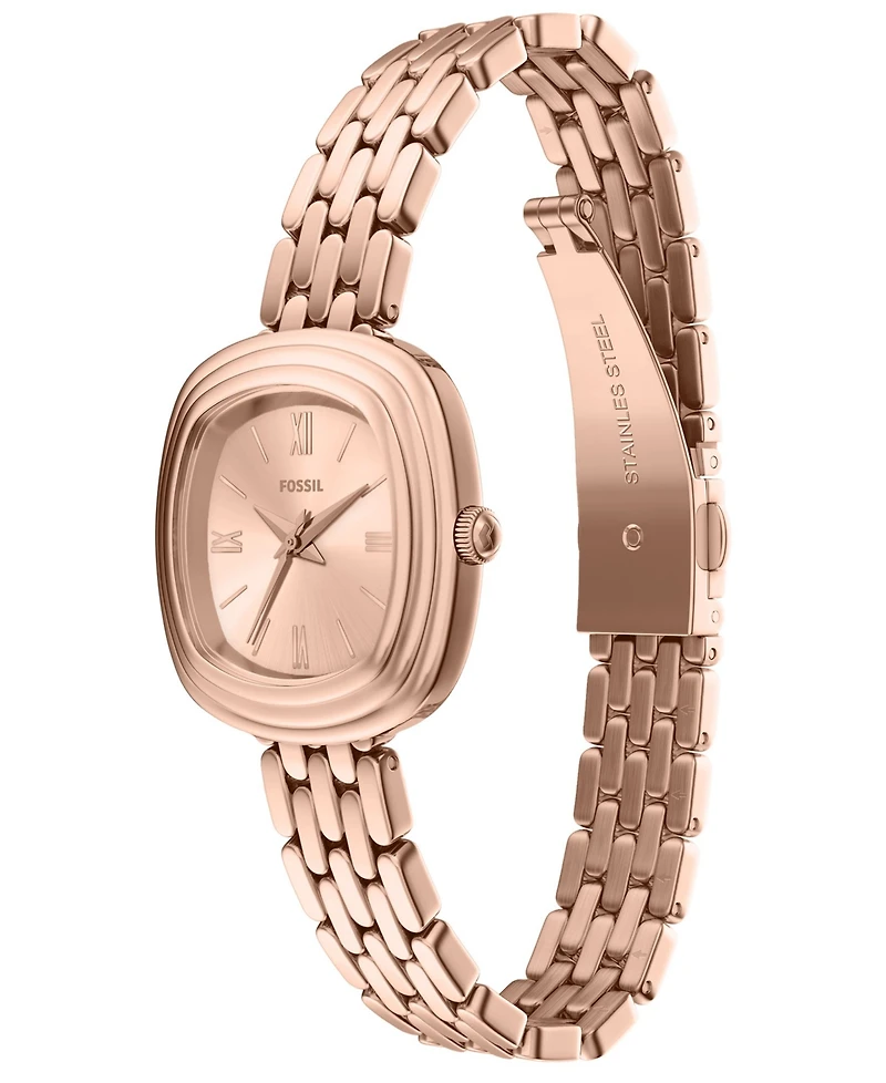 Fossil Women's Genevive Three-Hand Rose Gold-Tone Stainless Steel Watch 30mm