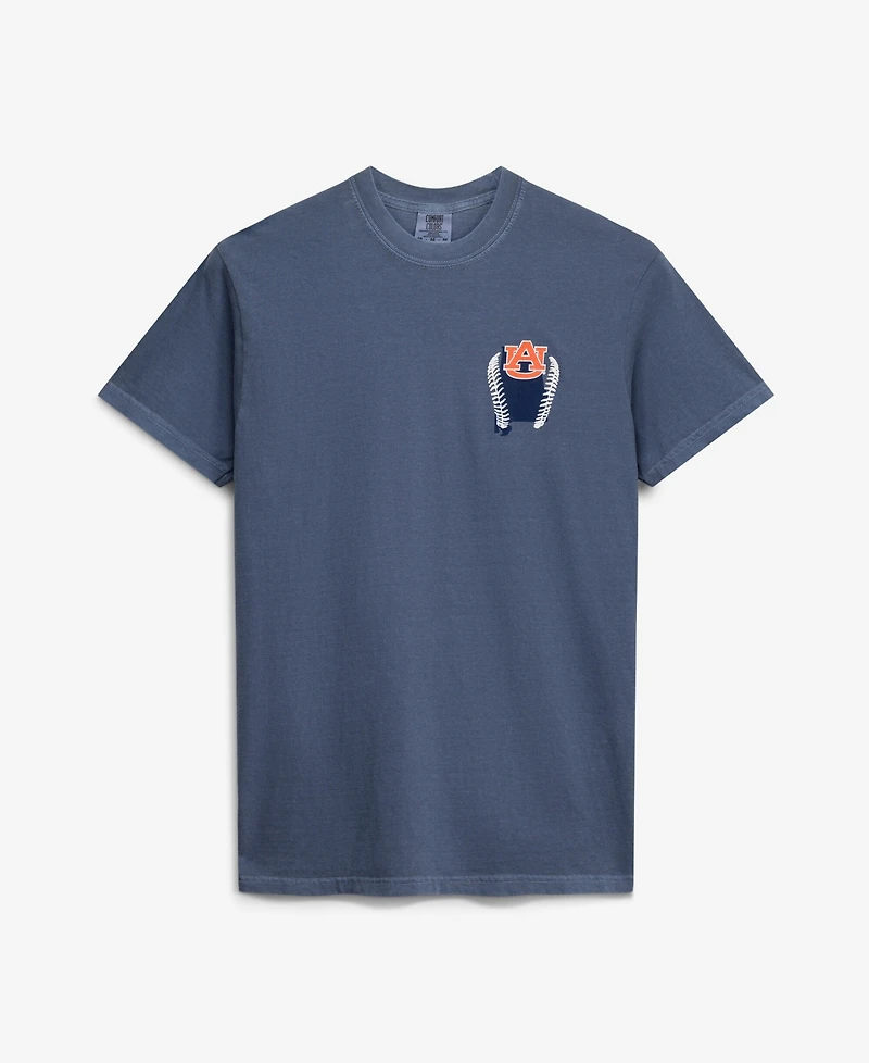 Image One Men's Navy Auburn Tigers Drawn Mascot Baseball T-Shirt