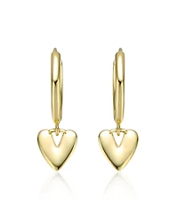 GiGiGirl Kids 14k Yellow Gold Plated Heart Dangling Earrings