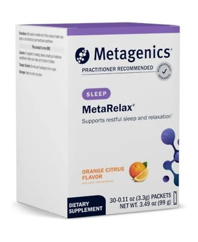 Metagenics Metarelax Magnesium Powder For Restful Sleep Relaxation Positive Mood With B Vitamins Taurine Gaba 30 Servings
