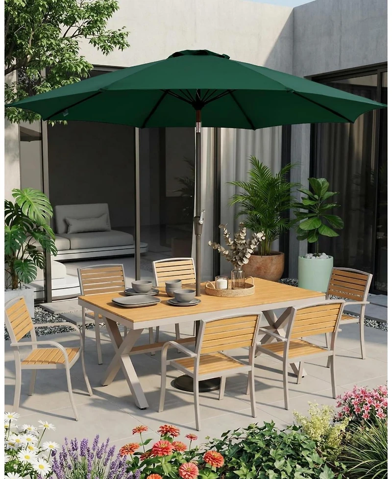 gaomon Garden Backyard 9Feet Outdoor Patio Market Table Umbrella for Deck and Poolside