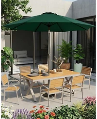 gaomon Garden Backyard 9Feet Outdoor Patio Market Table Umbrella for Deck and Poolside