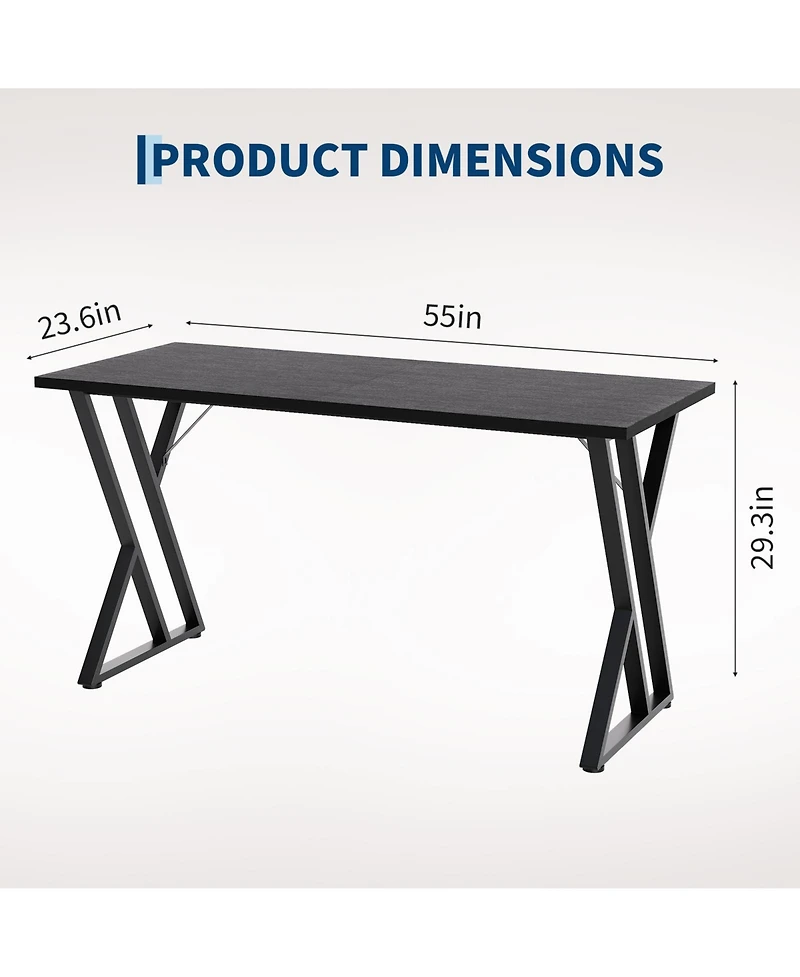 gaomon Modern Rectangular Dining Table for 6 – Sturdy Wood Construction Spacious Family Kitchen and Room Furniture
