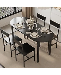 gaomon 5Pieces Modern Kitchen Dining Table Set with 4 Chairs for Kitchen and Dining Room