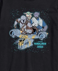 Airwaves Men's The Mandalorian & Grogu Space Collage Graphic T-Shirt