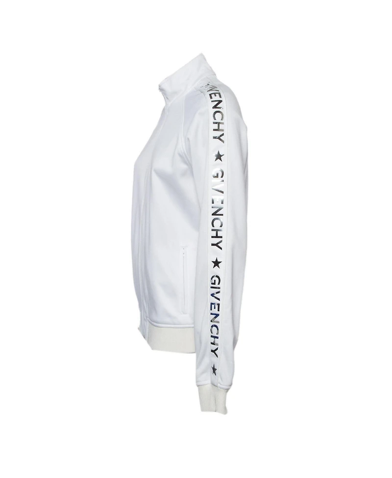 Pre-Owned Givenchy Women's Metallic Logo Print Jersey Jacket
