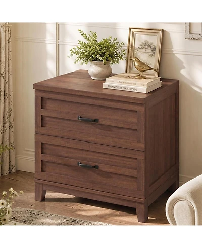 gaomon Farmhouse Lateral File Cabinet 2 Deep Drawers, Large Filing Storage