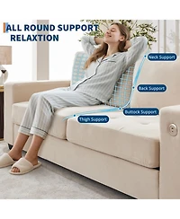 gaomon 90" Oversized Cloud Couch, 114 Pounds Mid Century Chenille Sofa, No Assembly Required and Deep Seat