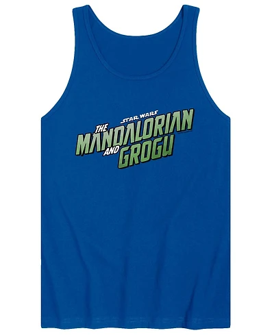 Airwaves Men's The Mandalorian & Grogu Full Color Movie Logo Graphic Tank Top
