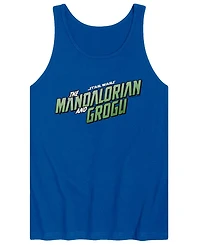 Airwaves Men's The Mandalorian & Grogu Full Color Movie Logo Graphic Tank Top