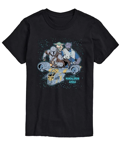 Airwaves Men's The Mandalorian & Grogu Space Collage Graphic T-Shirt