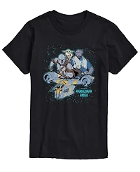 Airwaves Men's The Mandalorian & Grogu Space Collage Graphic T-Shirt