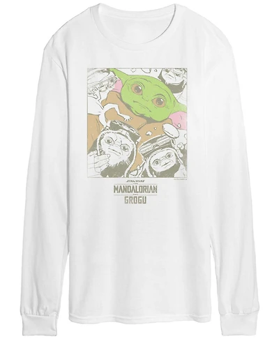 Airwaves Men's The Mandalorian & Grogu And Friends Vintage Faded Graphic T-Shirt