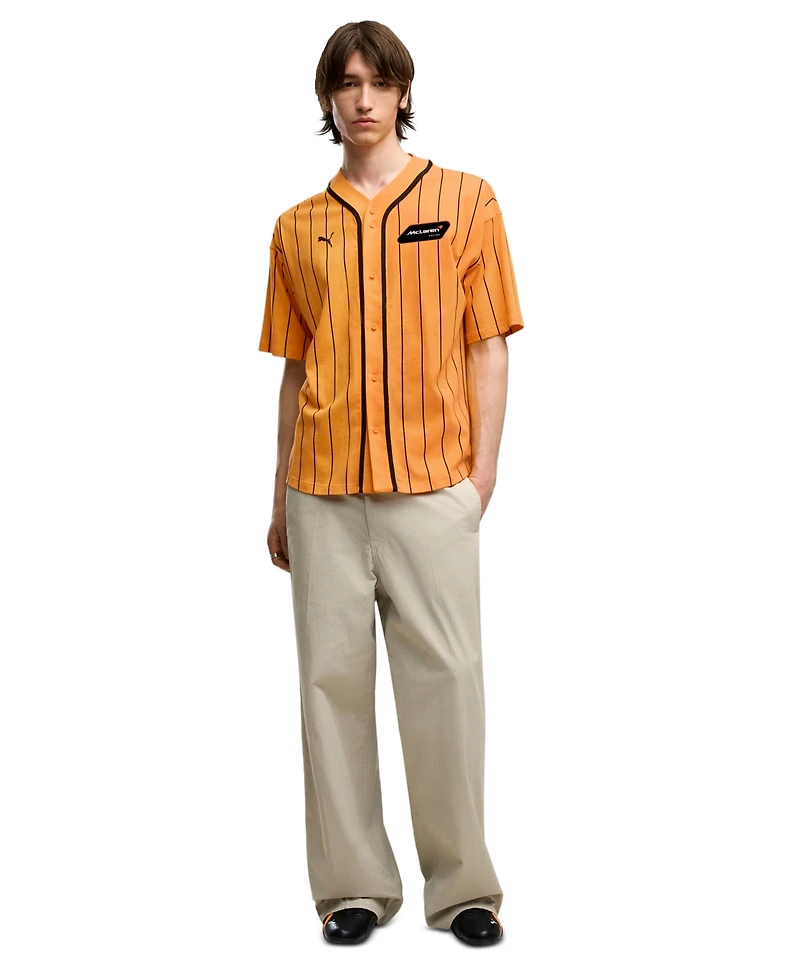 Puma Men's McLaren Baseball Jersey V-Neck T-Shirt