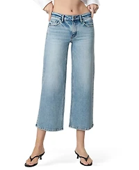 Vervet Women's Low Rise Tinted Crop Wide Leg Jeans